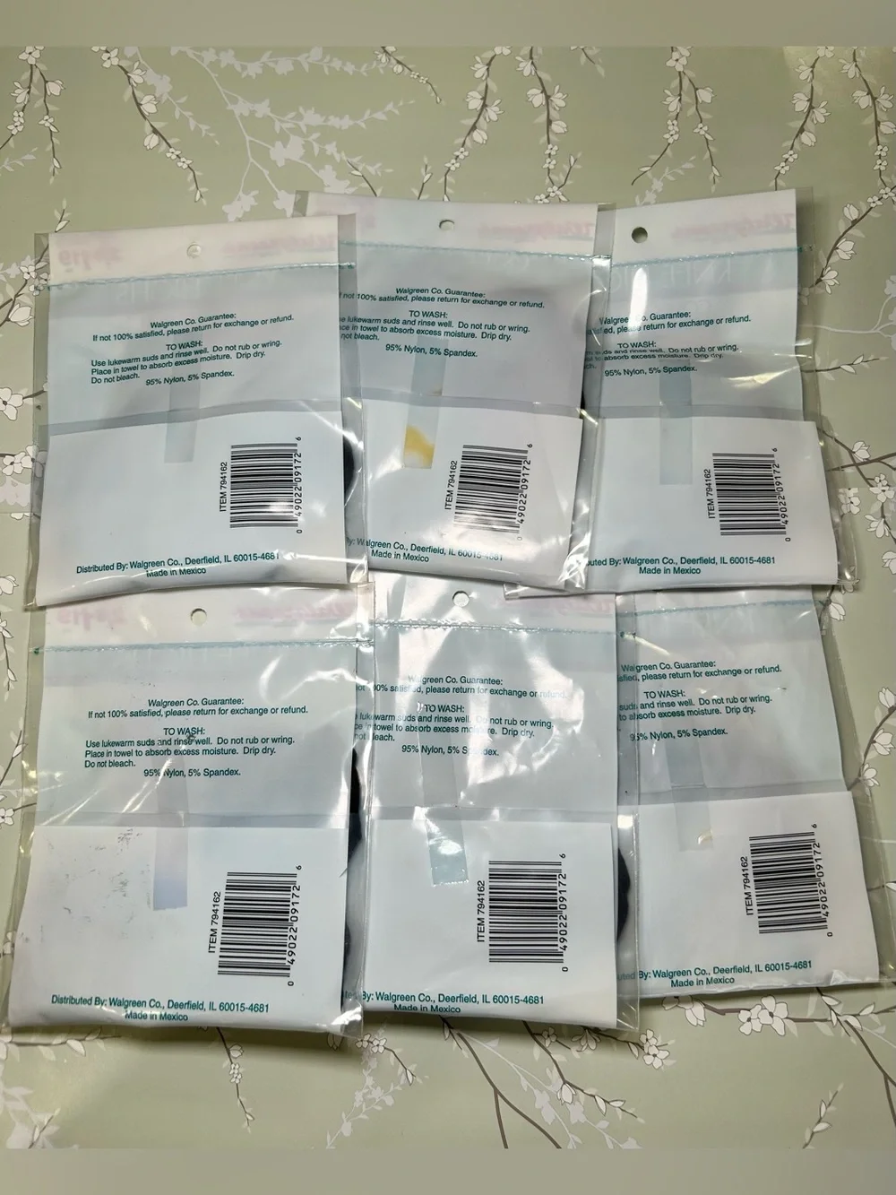 Walgreens Queen Size Knee High Stockings Coffee Fits 10-13 Set of 6